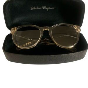Salvatore Ferragamo Tan Sunglasses Elegant Accessories